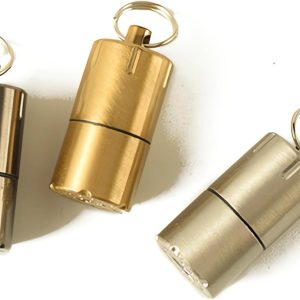 The World's Smallest Kerosene Lighter! Height 2.5cm/1.3cm Capsule Lighter Portable Metal Miniature EDC Gear Waterproof Tiny Peanut Lighter (Fuel not Included) 3Pack